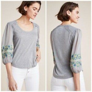 Anthropologie Tiny Julia Top Embroidered Boho